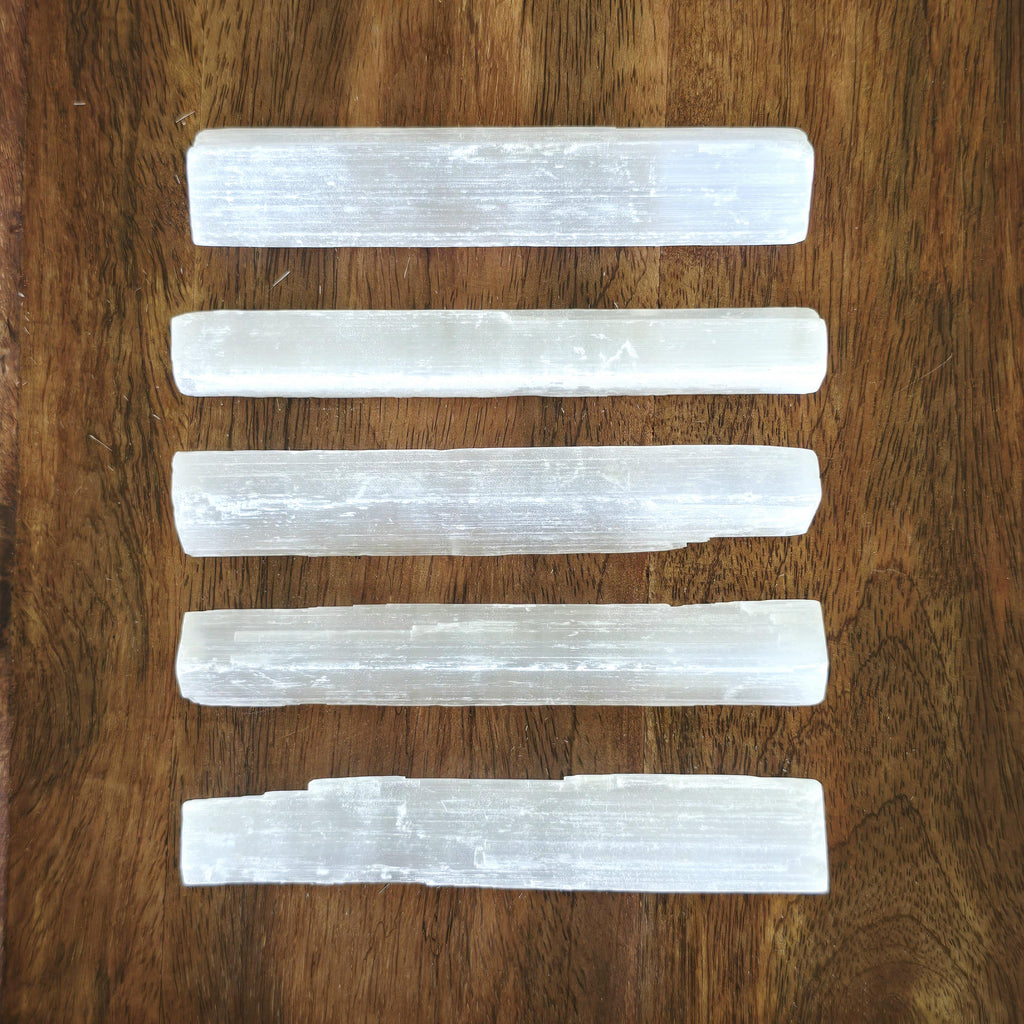 Selenite Sticks, 5" Raw Selenite Crystal Wand
