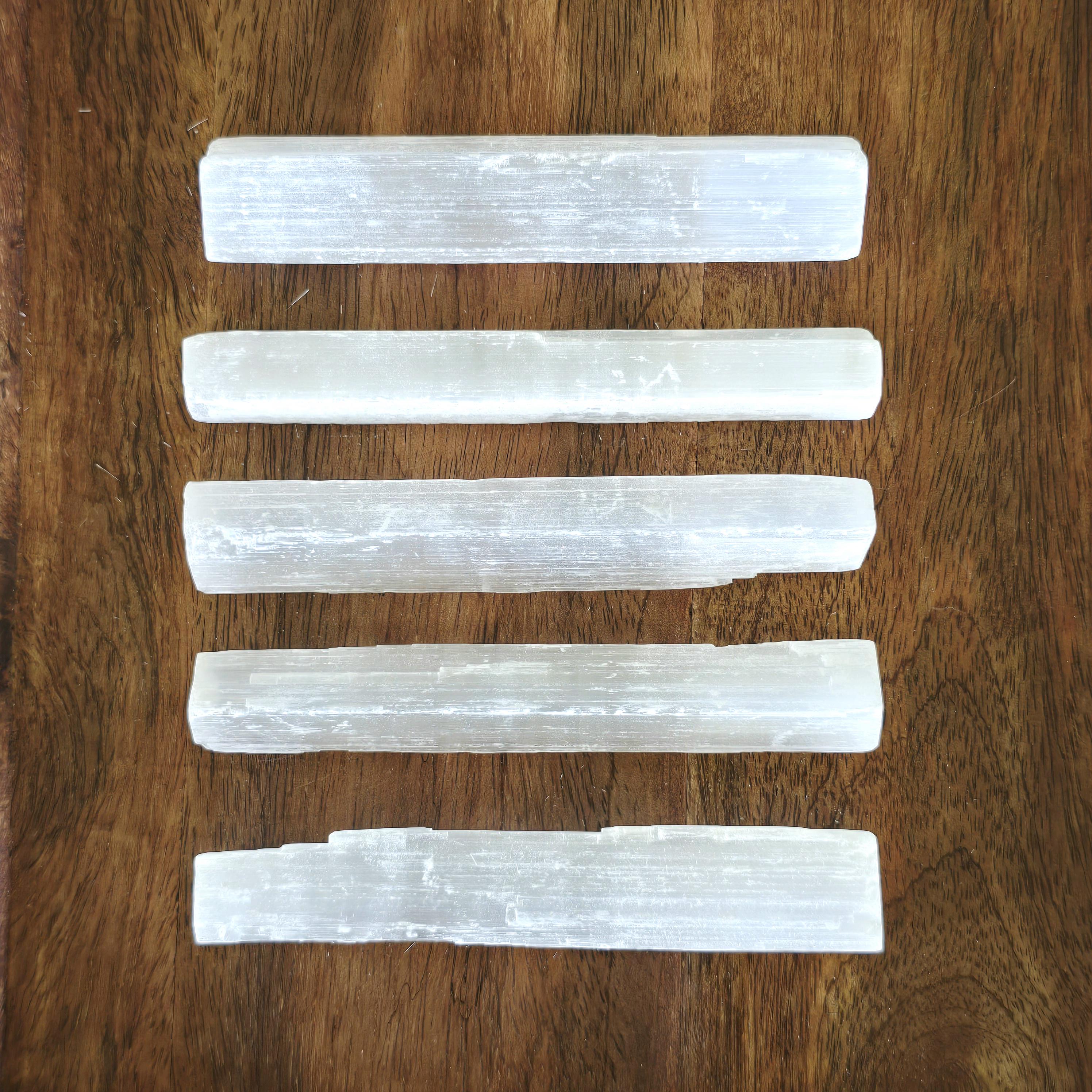 Selenite Sticks, 5" Raw Selenite Crystal Wand
