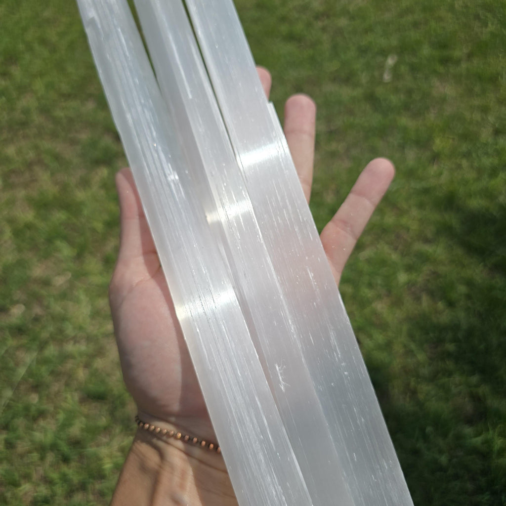 15" Selenite Crystal Wand, Selenite Sticks