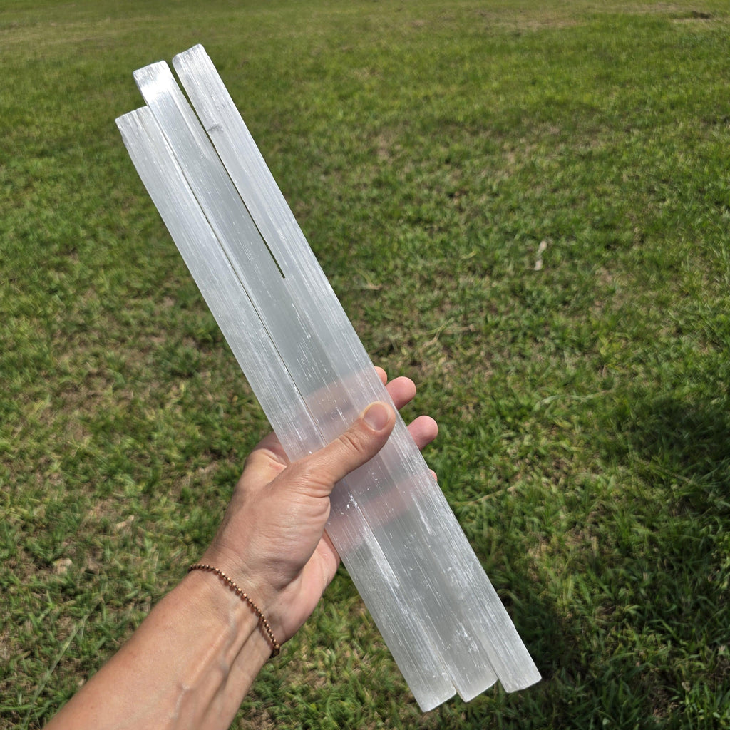15" Selenite Crystal Wand, Selenite Sticks