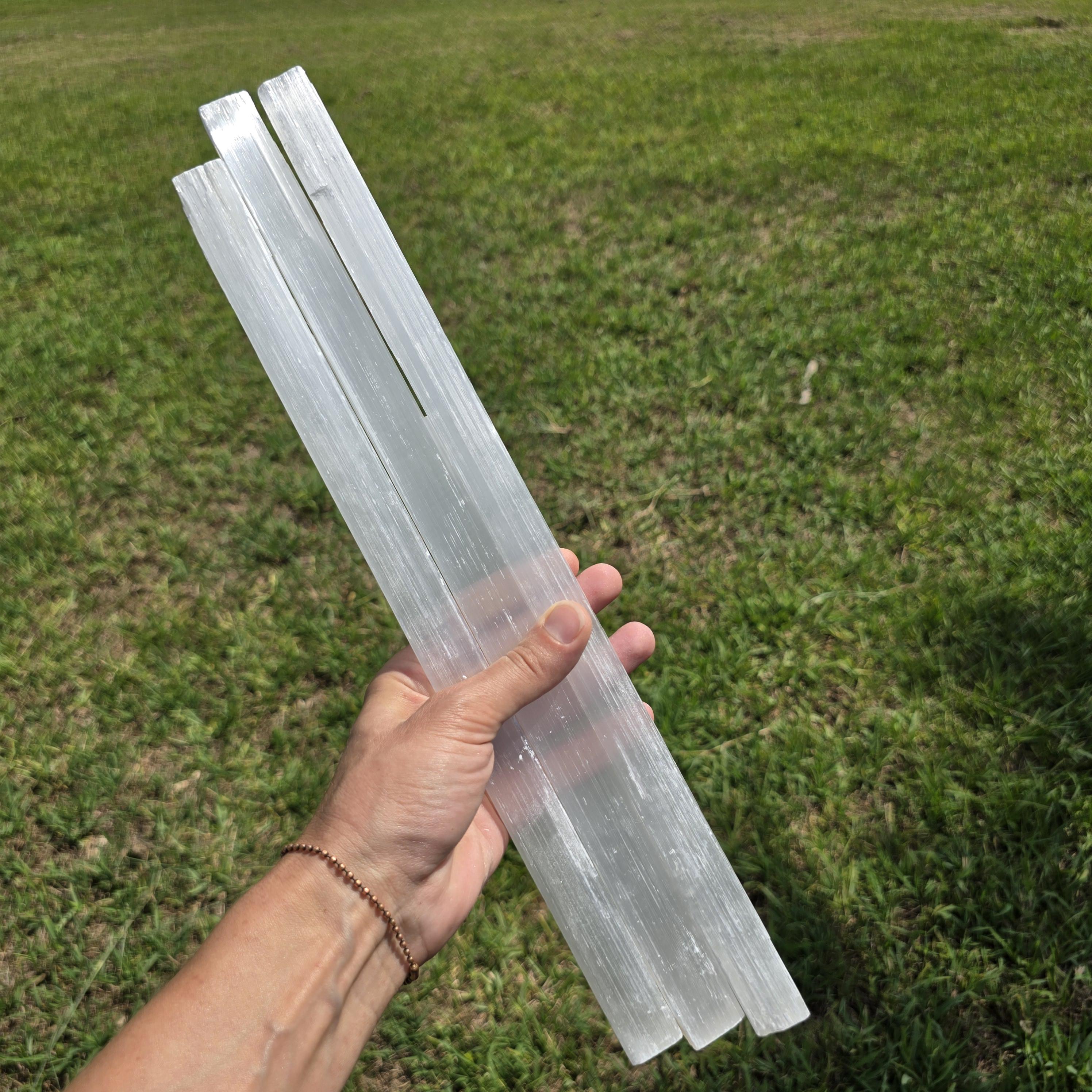 15" Selenite Crystal Wand, Selenite Sticks