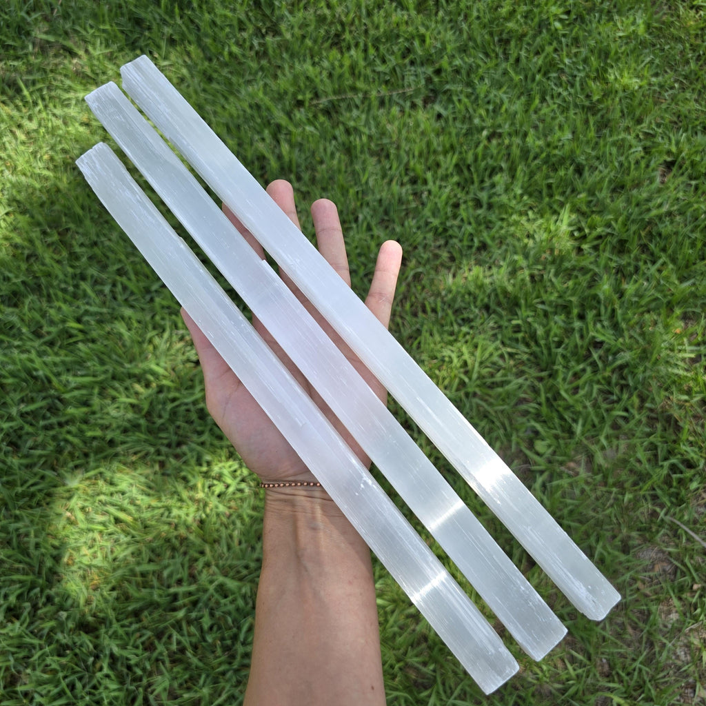 15" Selenite Crystal Wand, Selenite Sticks