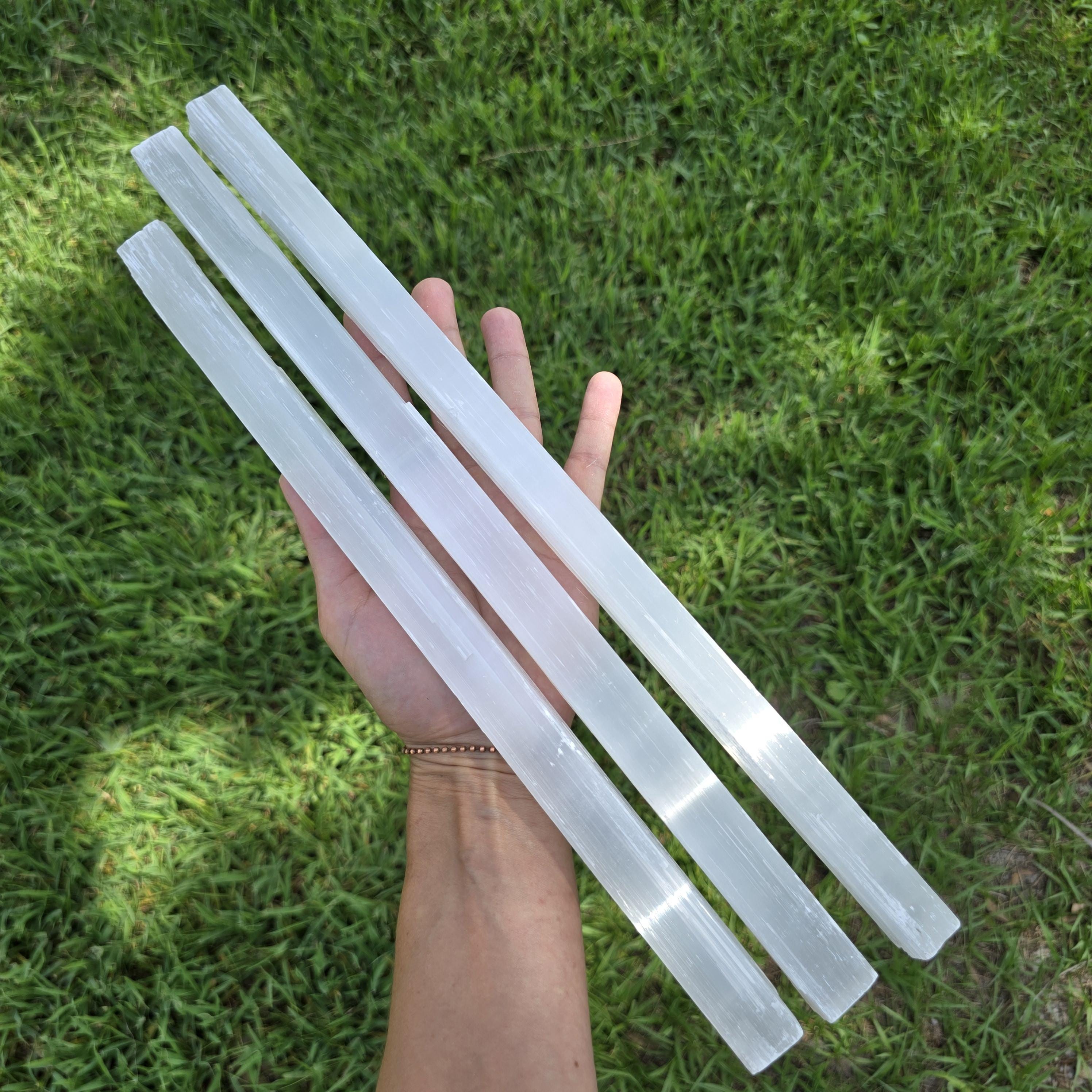 15" Selenite Crystal Wand, Selenite Sticks