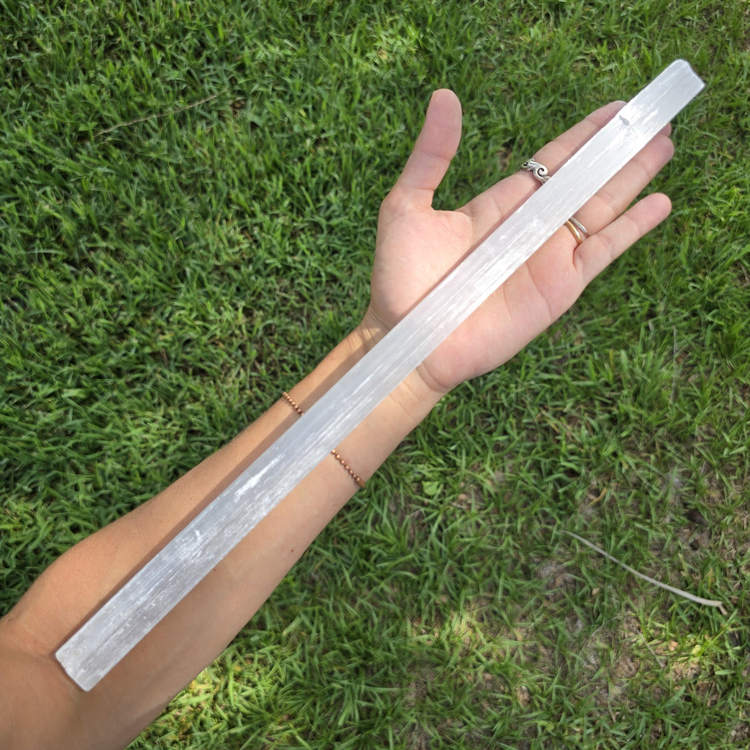 15" Selenite Crystal Wand, Selenite Sticks