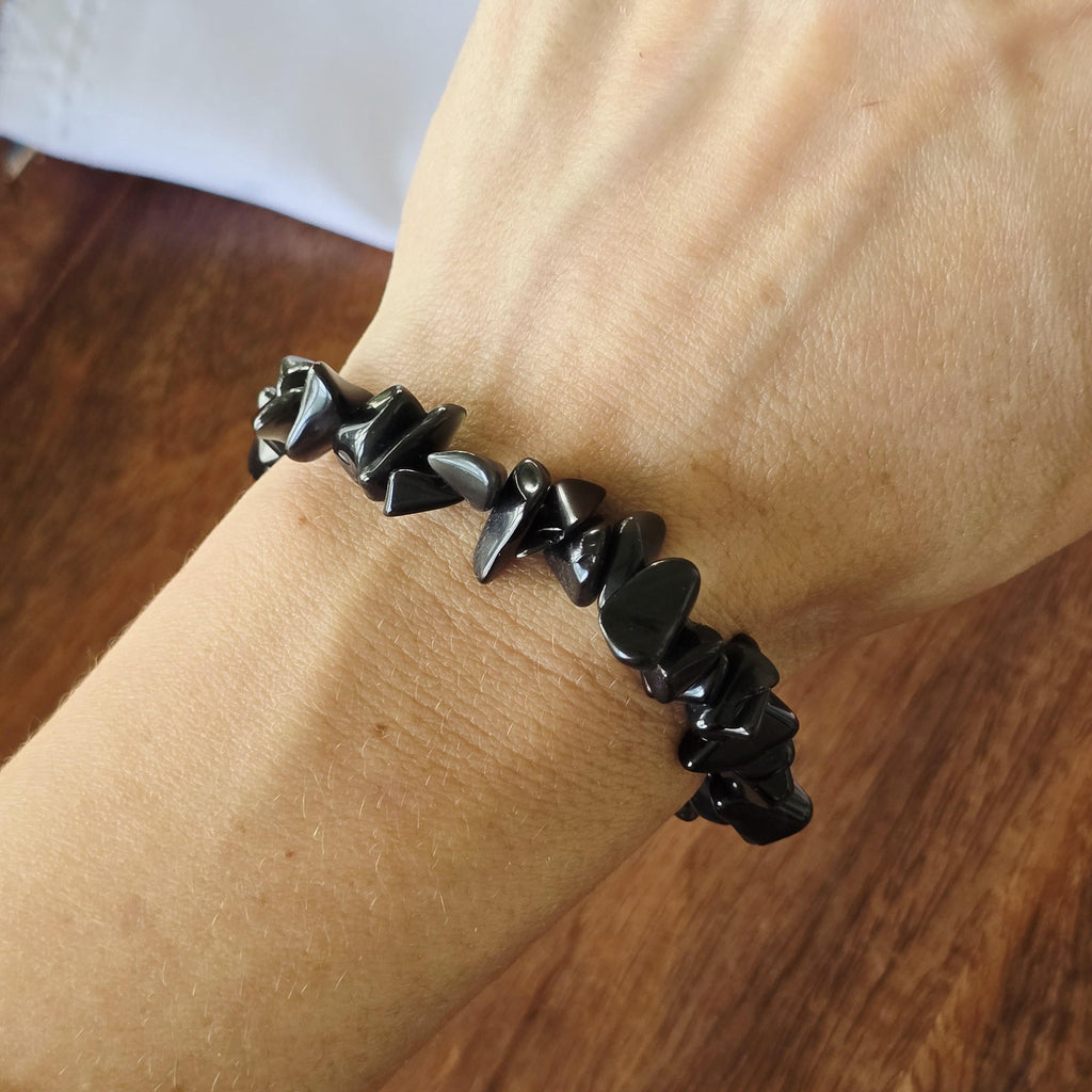Obsidian Crystal Chips Bracelet