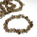 Smoky Quartz Crystal Chips Bracelet: Handmade Gemstone Beaded Bracelet