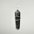 Shungite in Orgonite Wire Wrapped Pendant Necklace