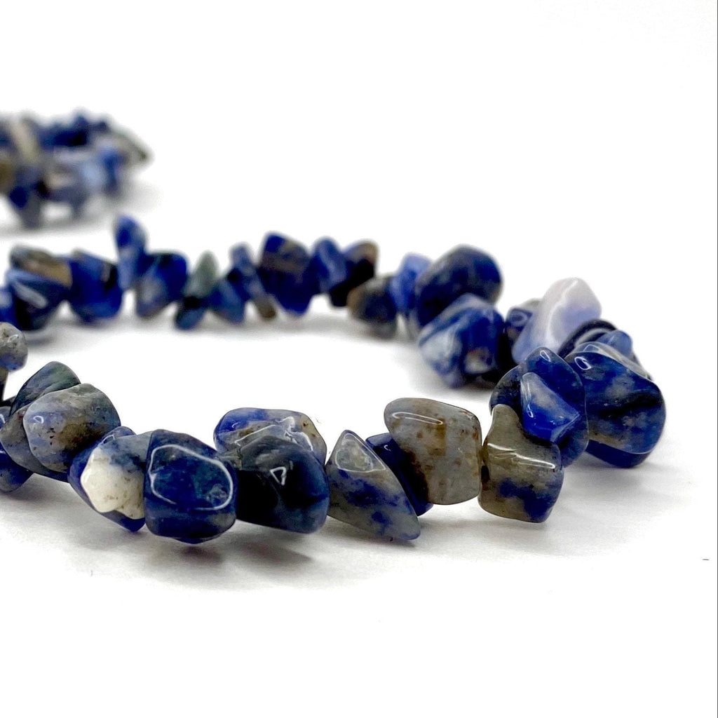Sodalite Crystal Chips Bracelet: Handmade Gemstone Beaded Bracelet