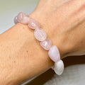 Rose Quartz Tumbled Crystal Beaded Bracelet - Emotional Healing