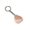 Tumbled Rose Quartz Crystal Keychain