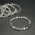 Clear Quartz Crystal Bracelet: Handmade Gemstone Beaded Bracelet