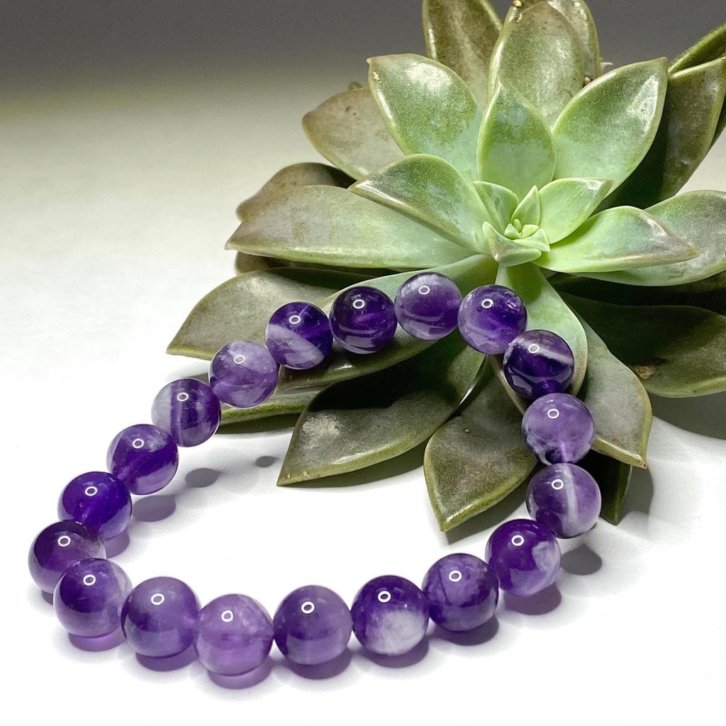 Amethyst Crystal Beaded Bracelet: Calming Gemstone Jewelry