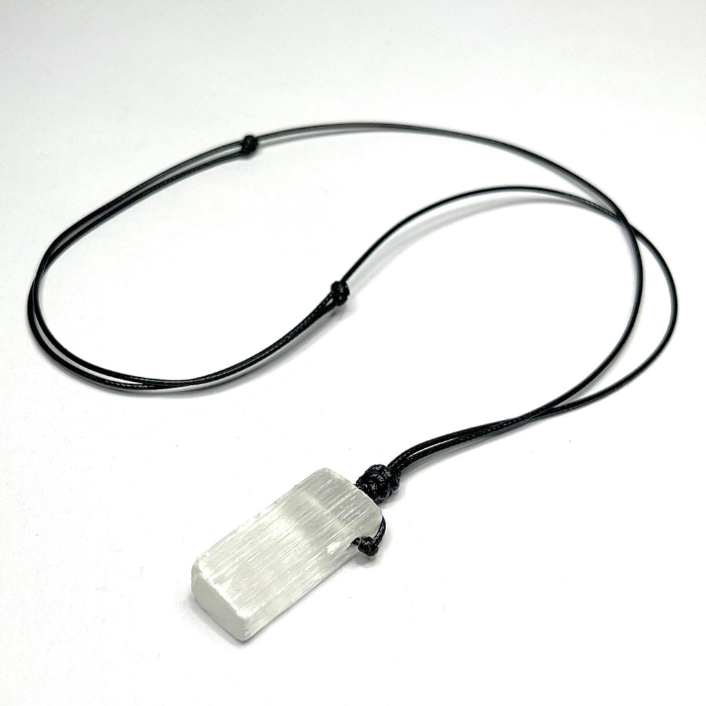 Personalized Selenite Crystal Pendant Necklace