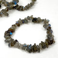 Labradorite Crystal Chip Bracelet: Metaphysical Gemstone Stretch Bracelet