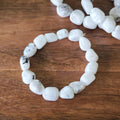 Rainbow Moonstone Crystal Bracelet, Large Handmade Tumbled Bracelet
