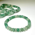 Green Aventurine Crystal Bracelet: Faceted Rondelle Beaded Bracelet