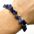 Sodalite Crystal Chips Bracelet: Handmade Gemstone Beaded Bracelet