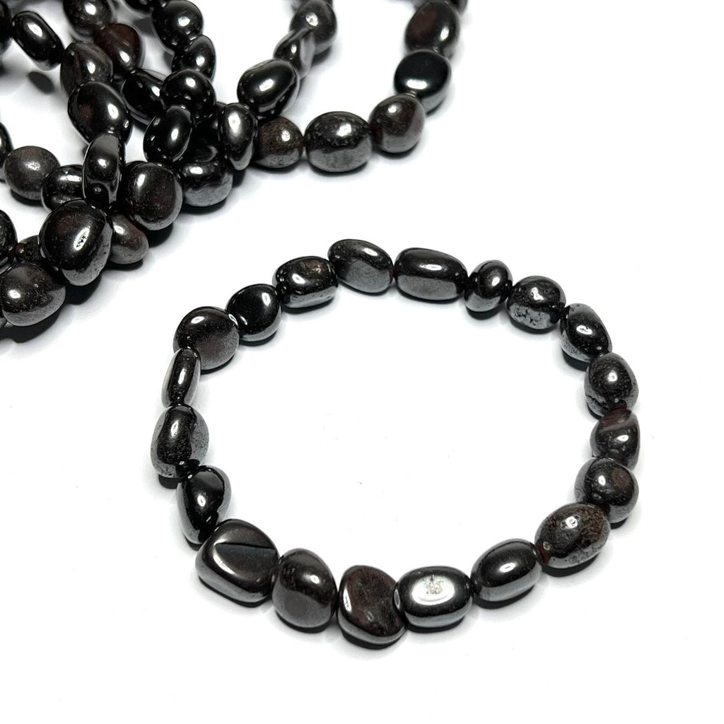 Hematite Tumbled Crystal Bracelet