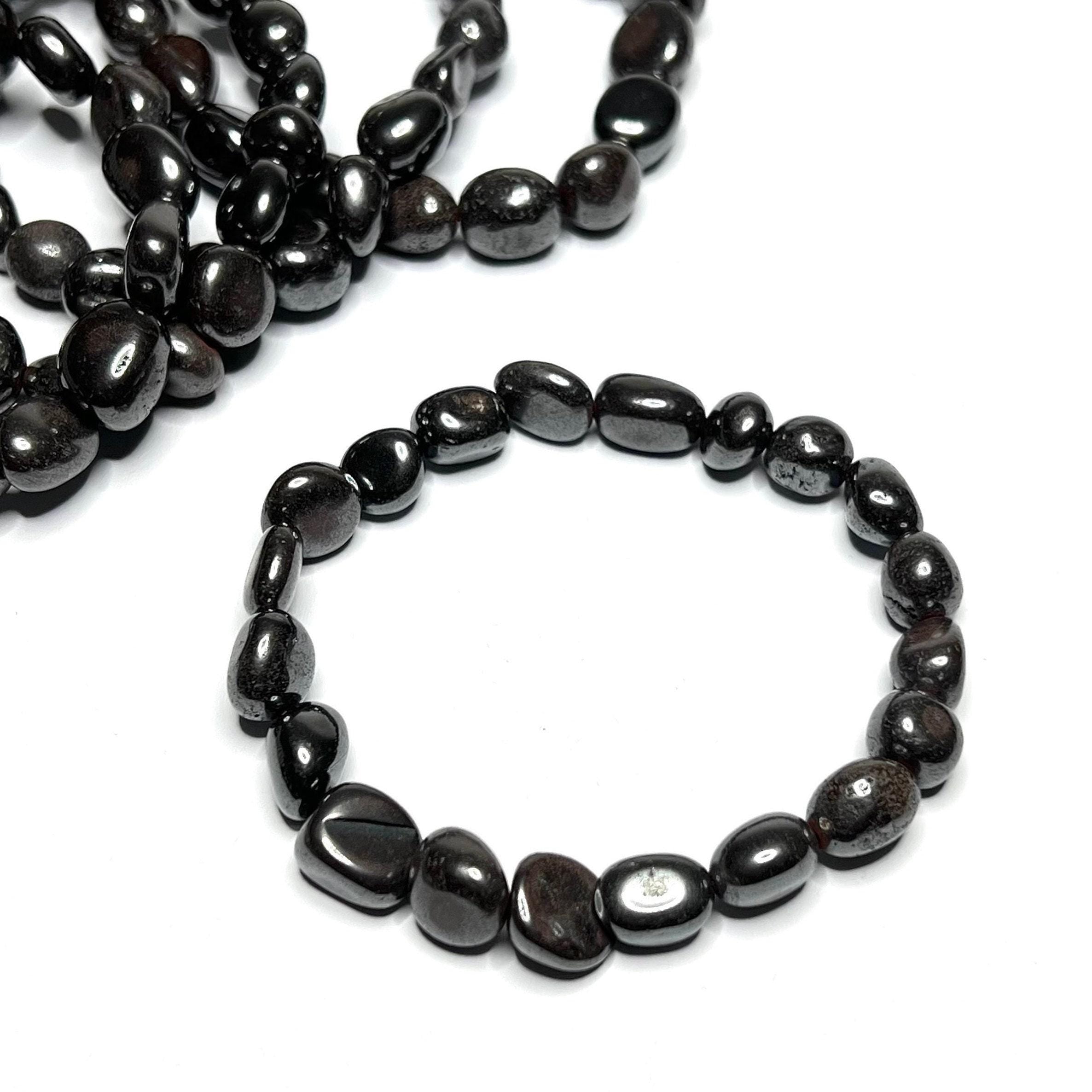 Hematite Tumbled Crystal Bracelet