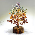 Chakra Gemstone Tree - Healing Crystal Tree with Wood Base