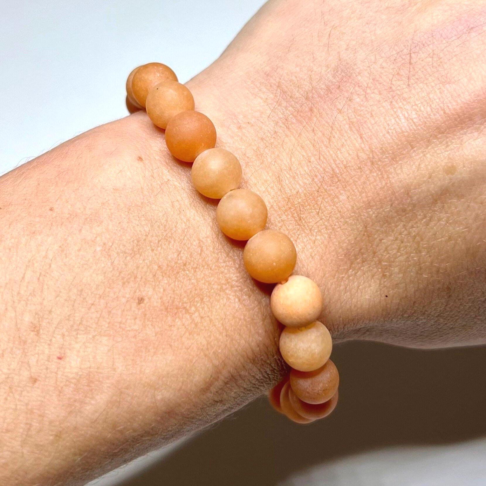 Honey Onyx Crystal Bracelet: 8mm Handmade Gemstone Beaded Bracelet