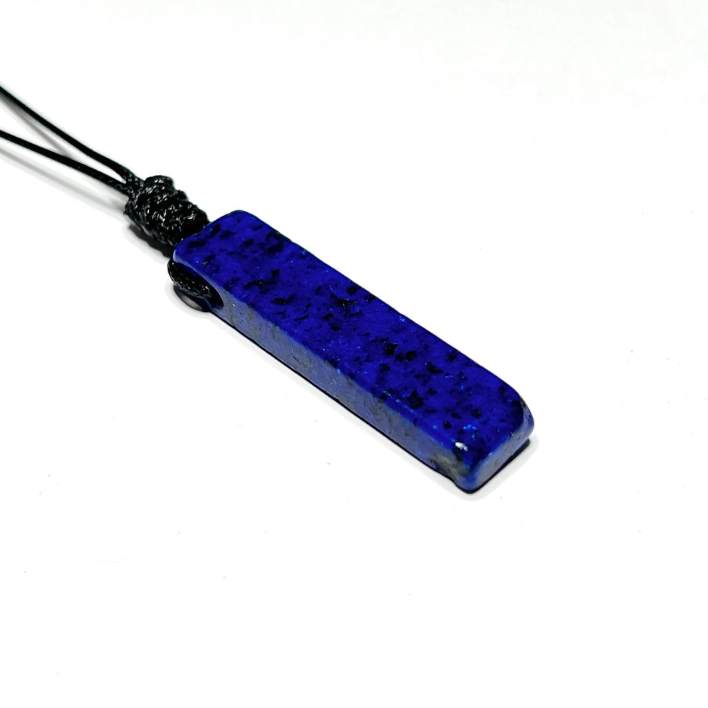 Lapis Lazuli Pendant Necklace, Handmade Crystal Cord Necklace