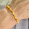 Yellow Aventurine Crystal Bracelet, 4mm Gemstone Beaded Bracelet