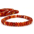 Carnelian Crystal Bracelet: Faceted Rondelle Beads