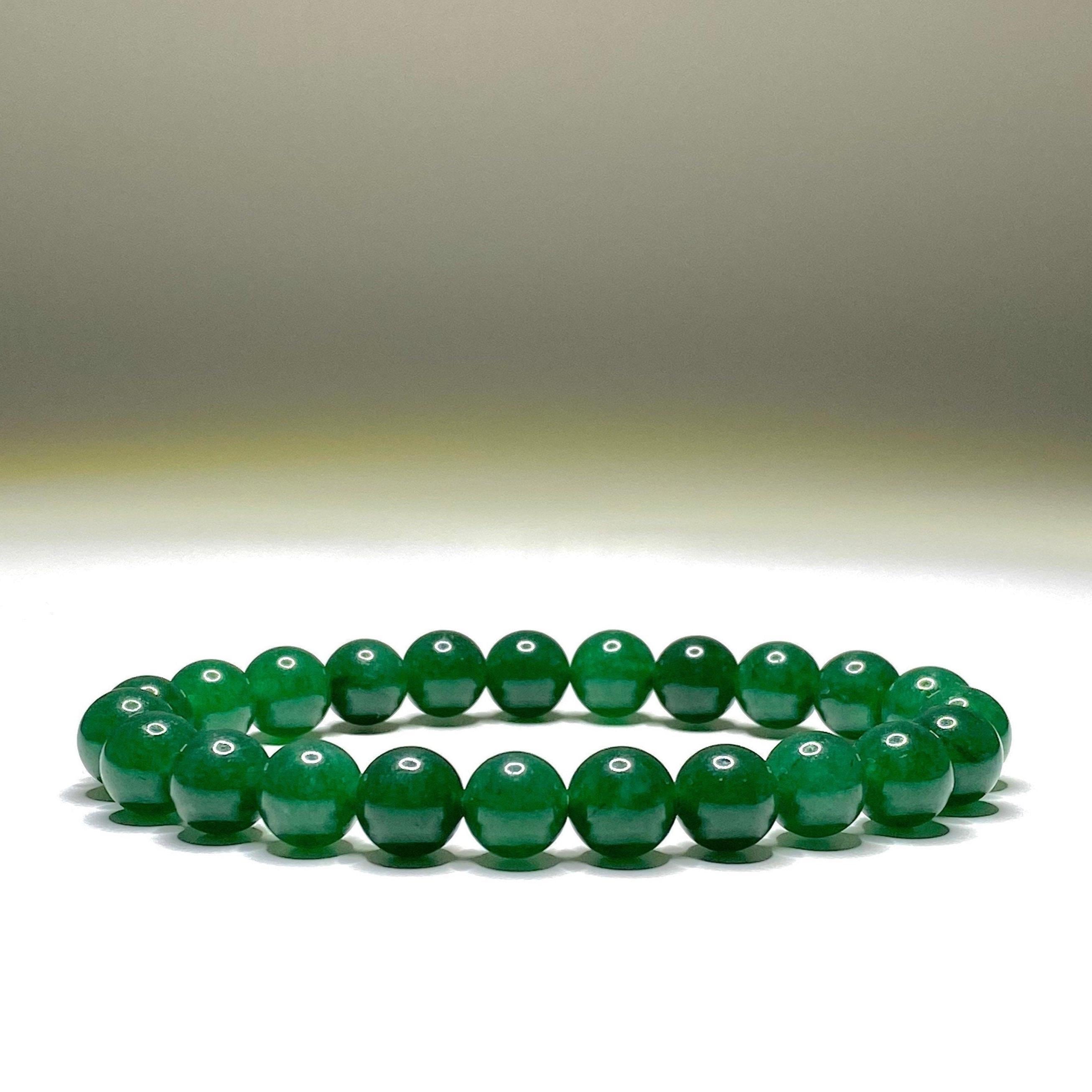 Green Jade Crystal Bracelet: Handmade Gemstone Beaded Bracelet