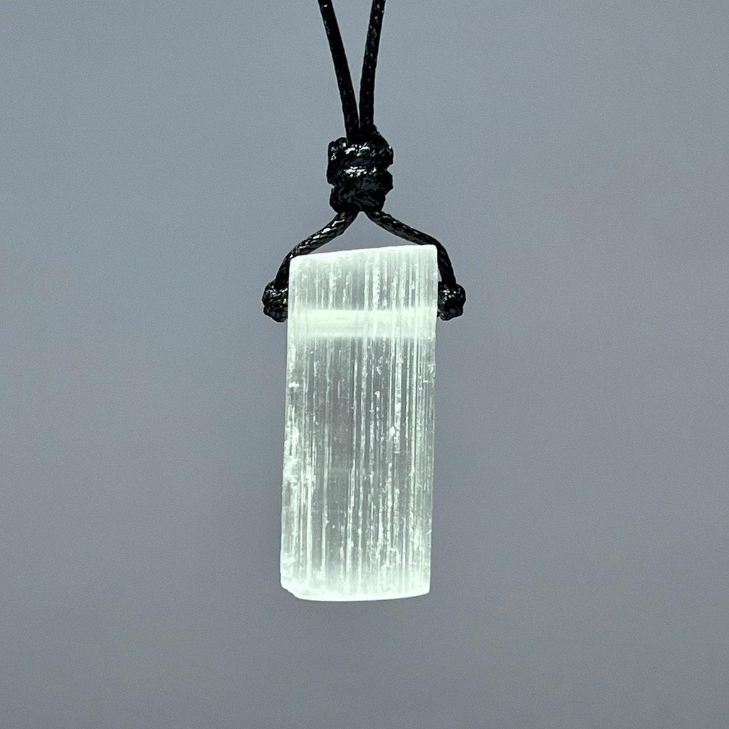 Personalized Selenite Crystal Pendant Necklace