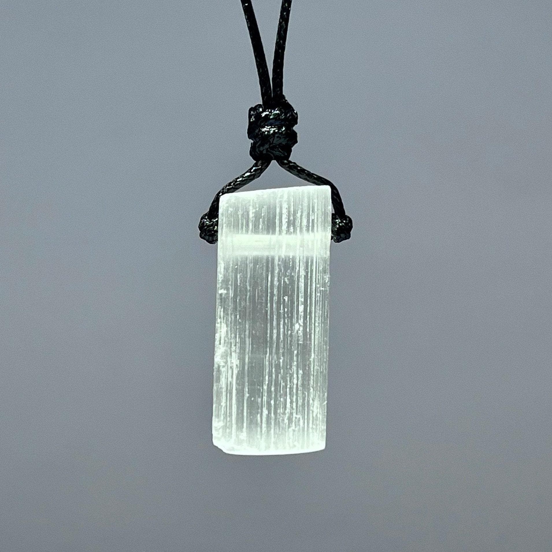 Personalized Selenite Crystal Pendant Necklace