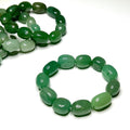 Green Aventurine Crystal Bracelet, Jelly Bean Gemstone Beaded Bracelet