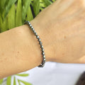 Terahertz Gemstone Beaded Bracelet, Crystal Healing 4mm Stretch Bracelet
