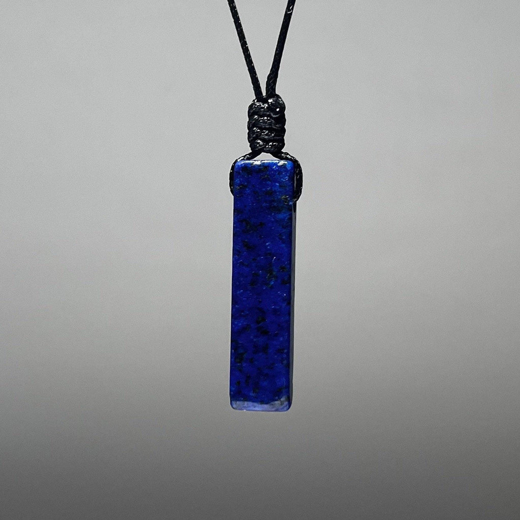 Lapis Lazuli Pendant Necklace, Handmade Crystal Cord Necklace