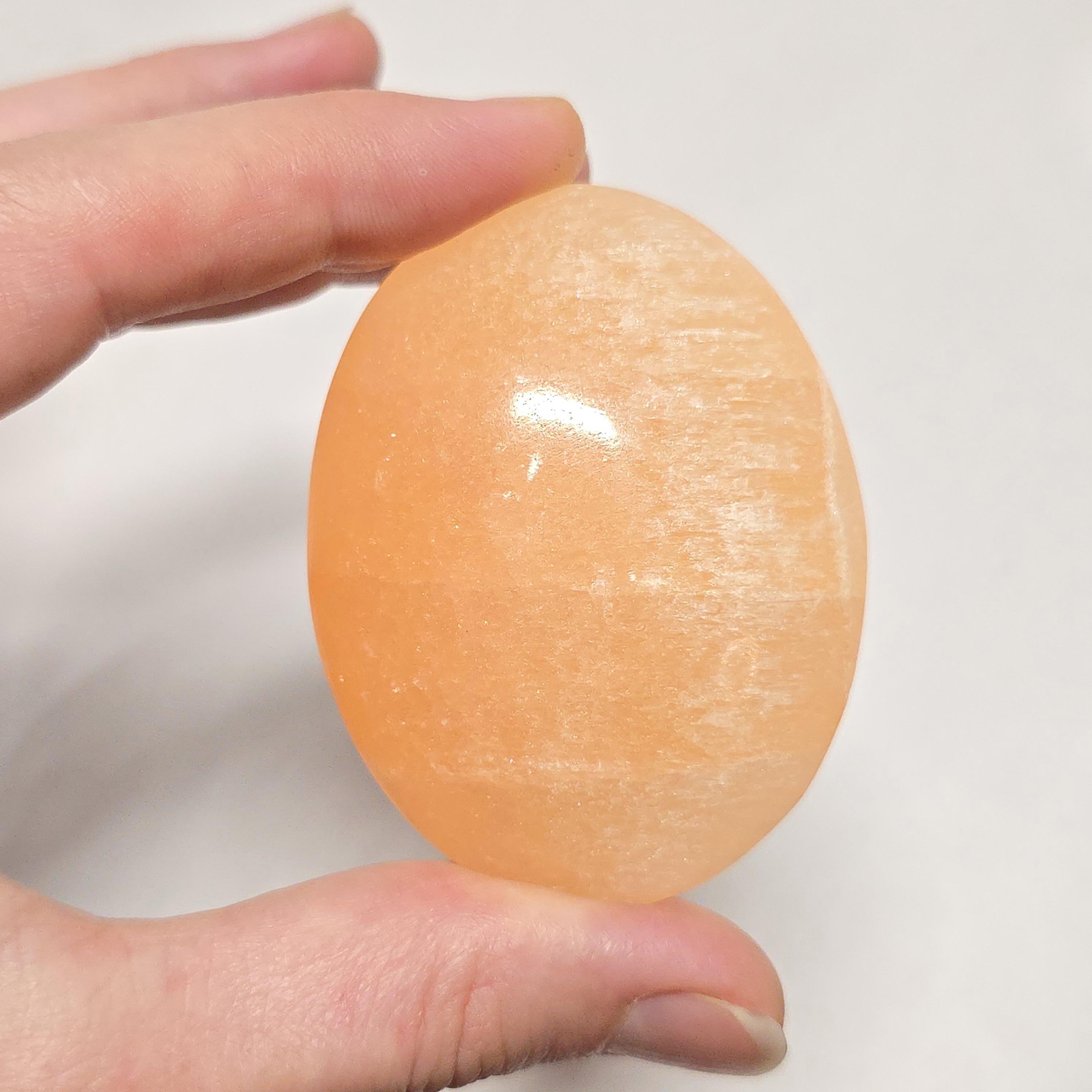 Selenite Crystal Palm Stone