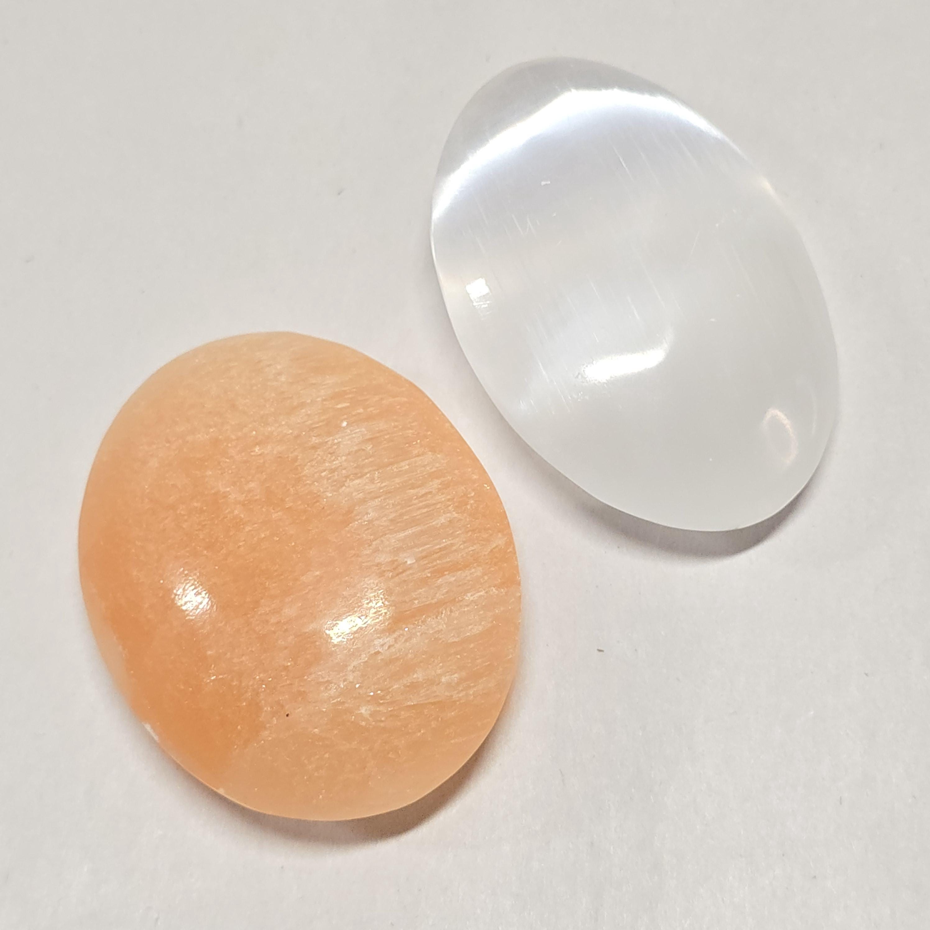 Selenite Crystal Palm Stone