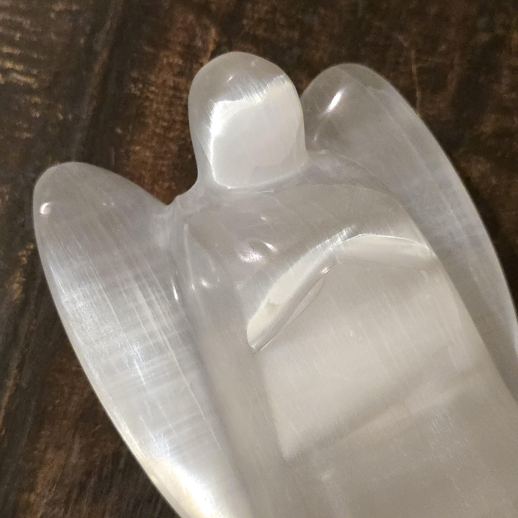 Selenite Angel Table Lamp: Large Unique Crystal Lamp