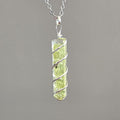 Peridot in Orgonite Wire Wrapped Pendant Necklace - #2