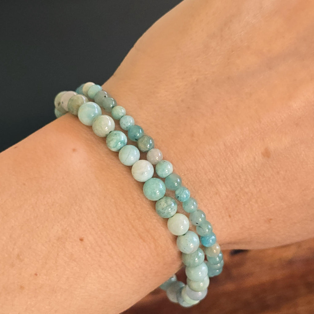 Amazonite Crystal Beaded Bracelet - #2