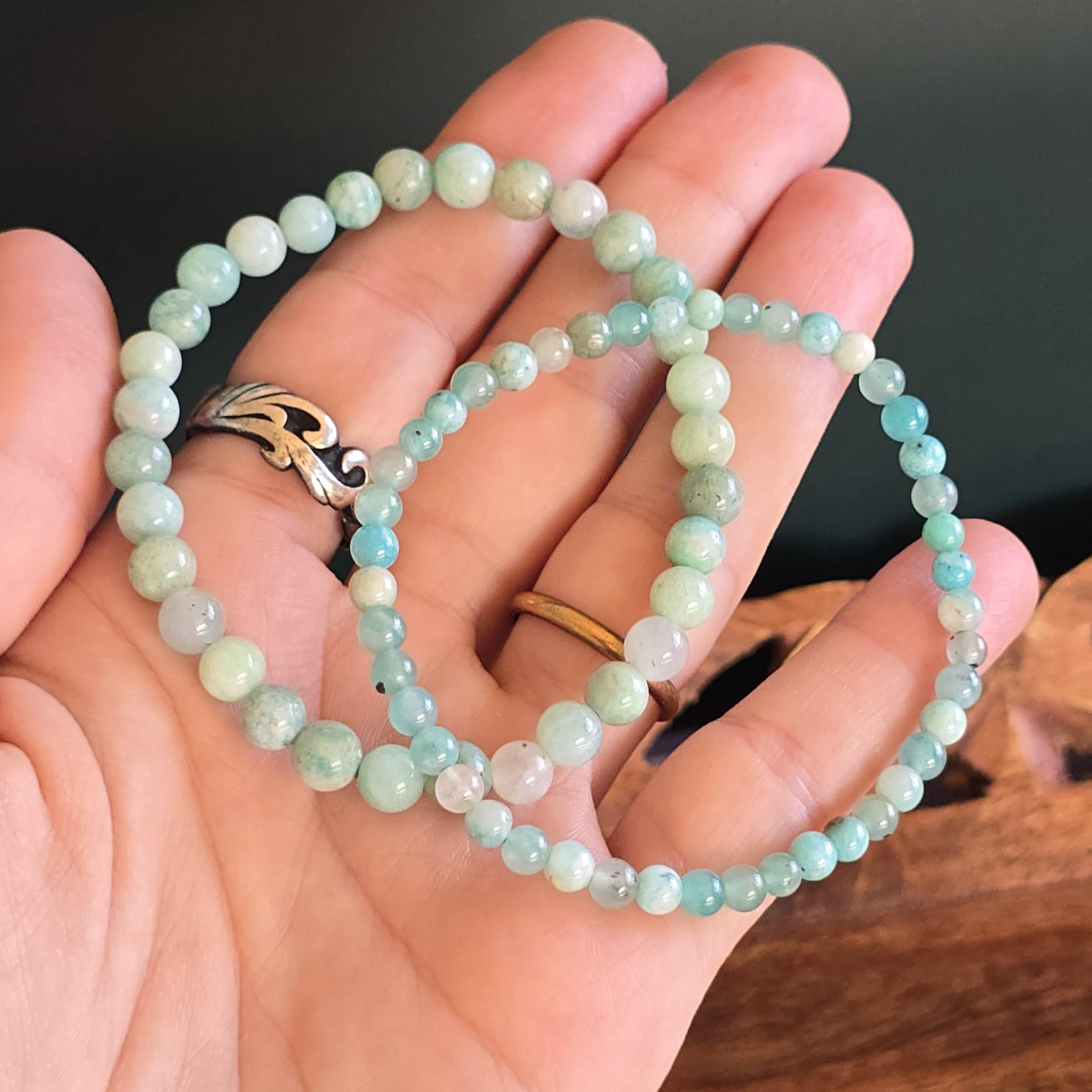 Amazonite Crystal Beaded Bracelet - #2