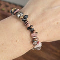 Rhodonite Crystal Chips Bracelet