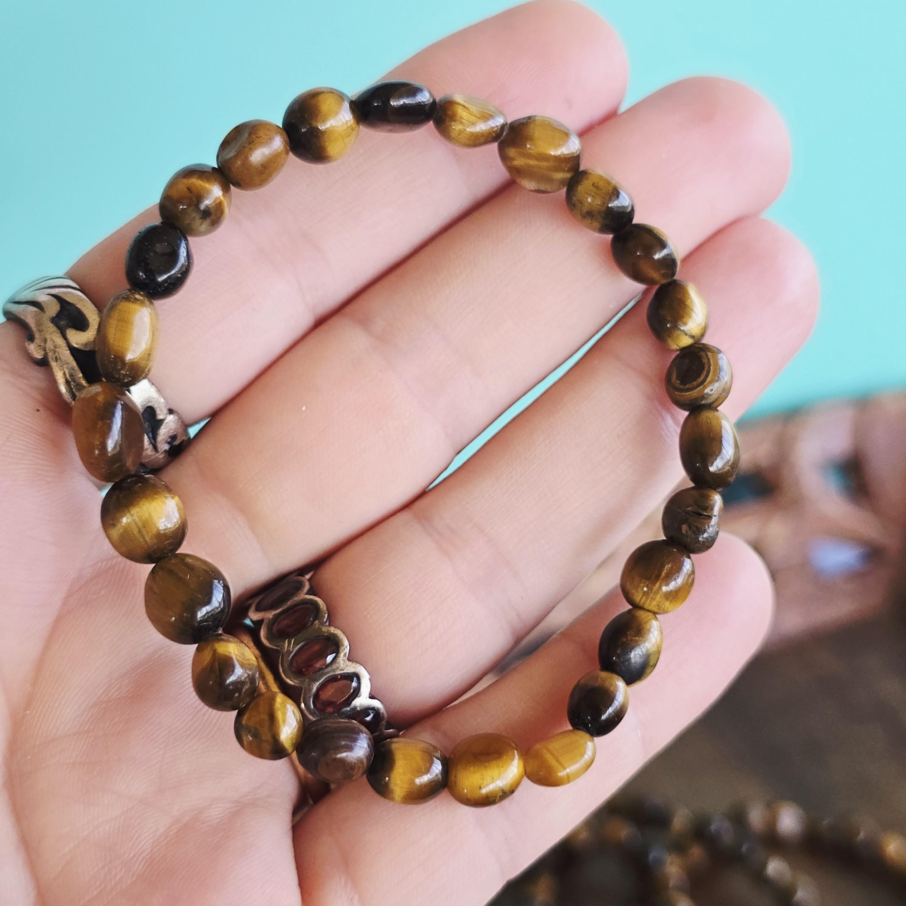 Tigers Eye Nugget Bead Bracelet
