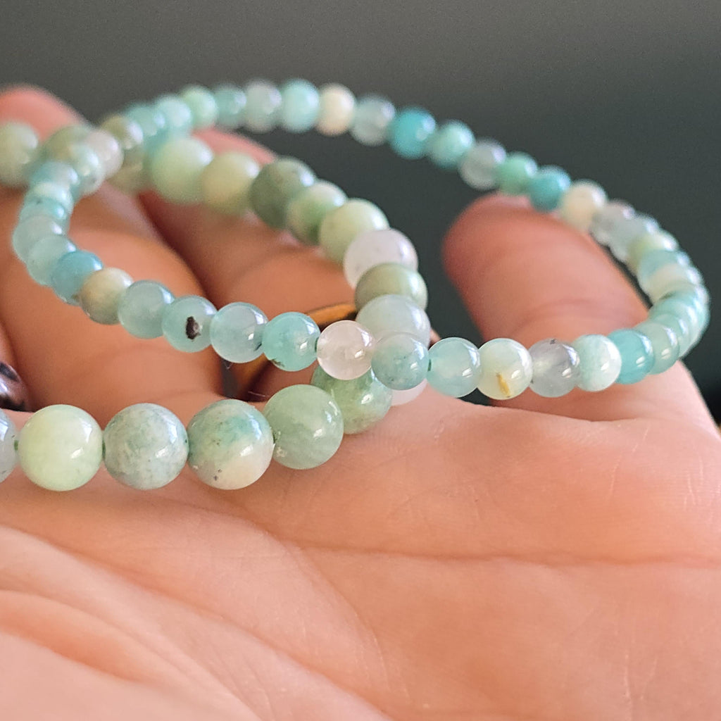 Amazonite Crystal Beaded Bracelet - #2