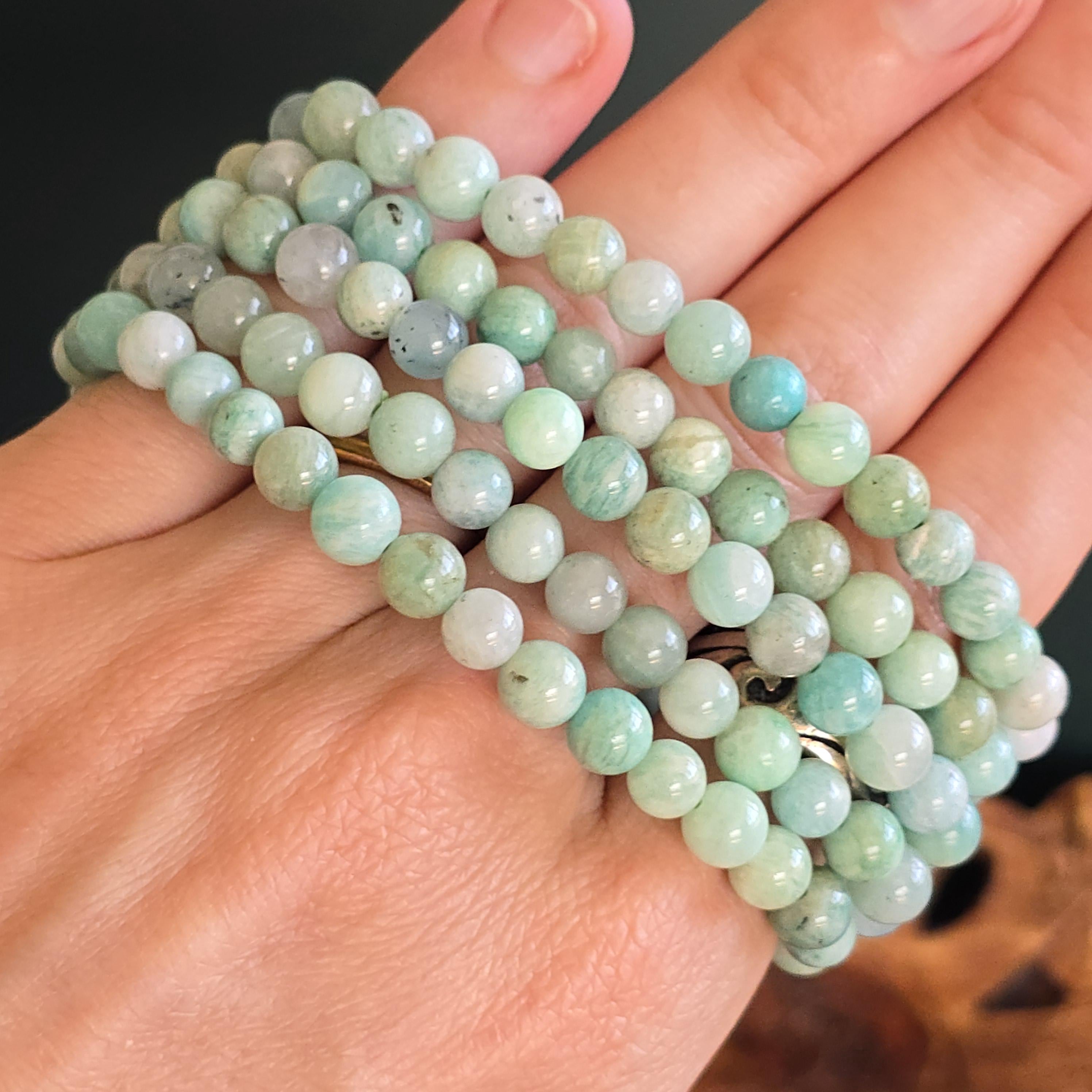 Amazonite Crystal Beaded Bracelet - #2