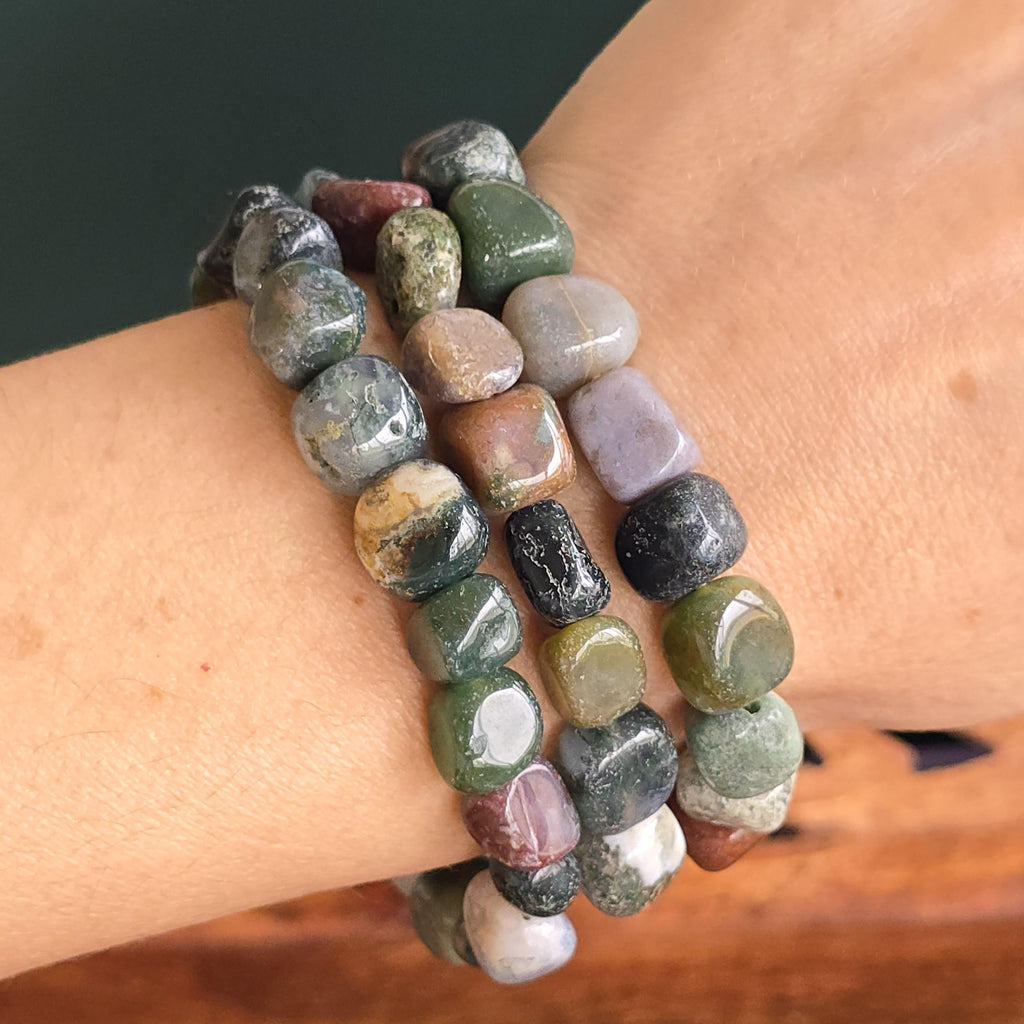 Fancy Jasper Tumbled Bead Bracelet