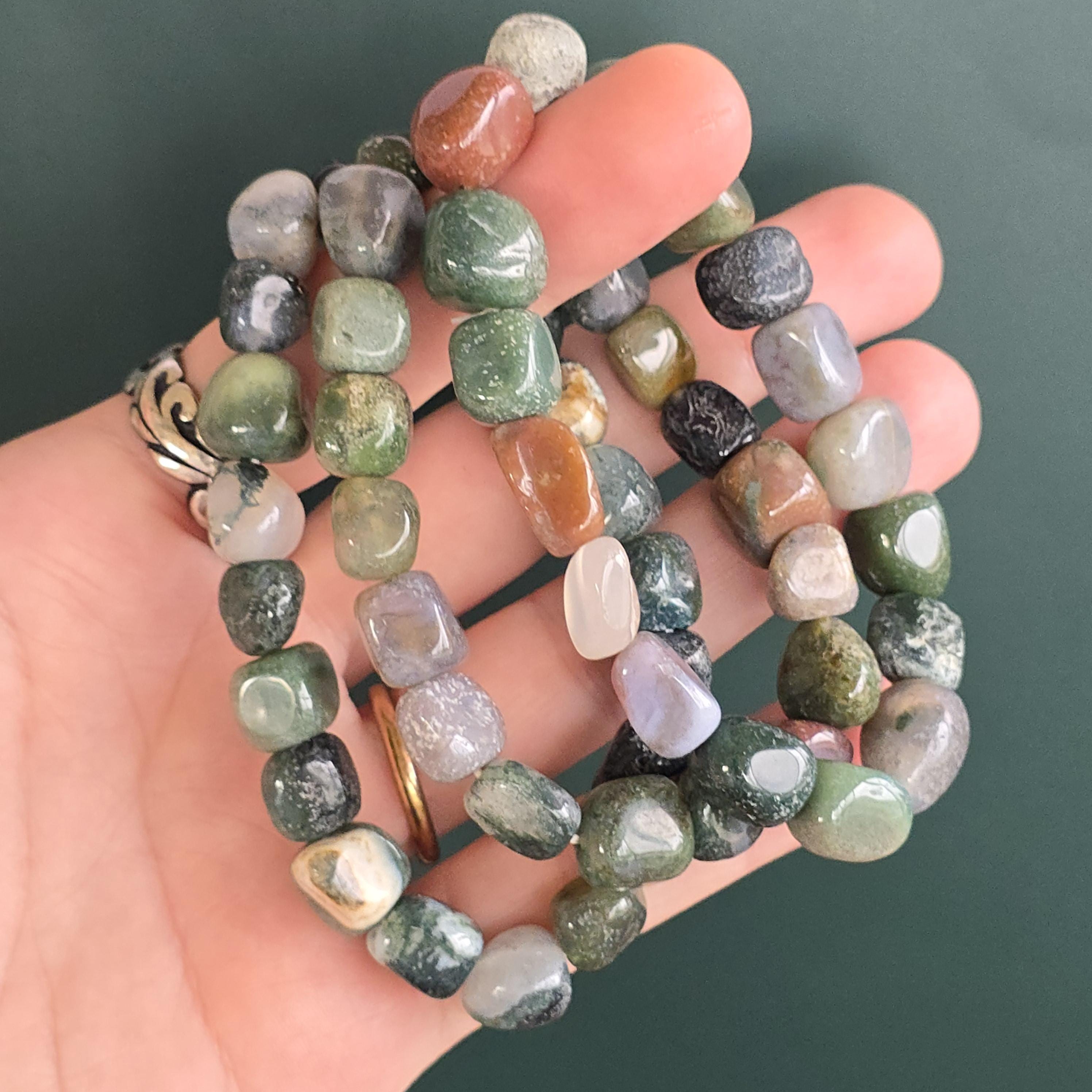 Fancy Jasper Tumbled Bead Bracelet