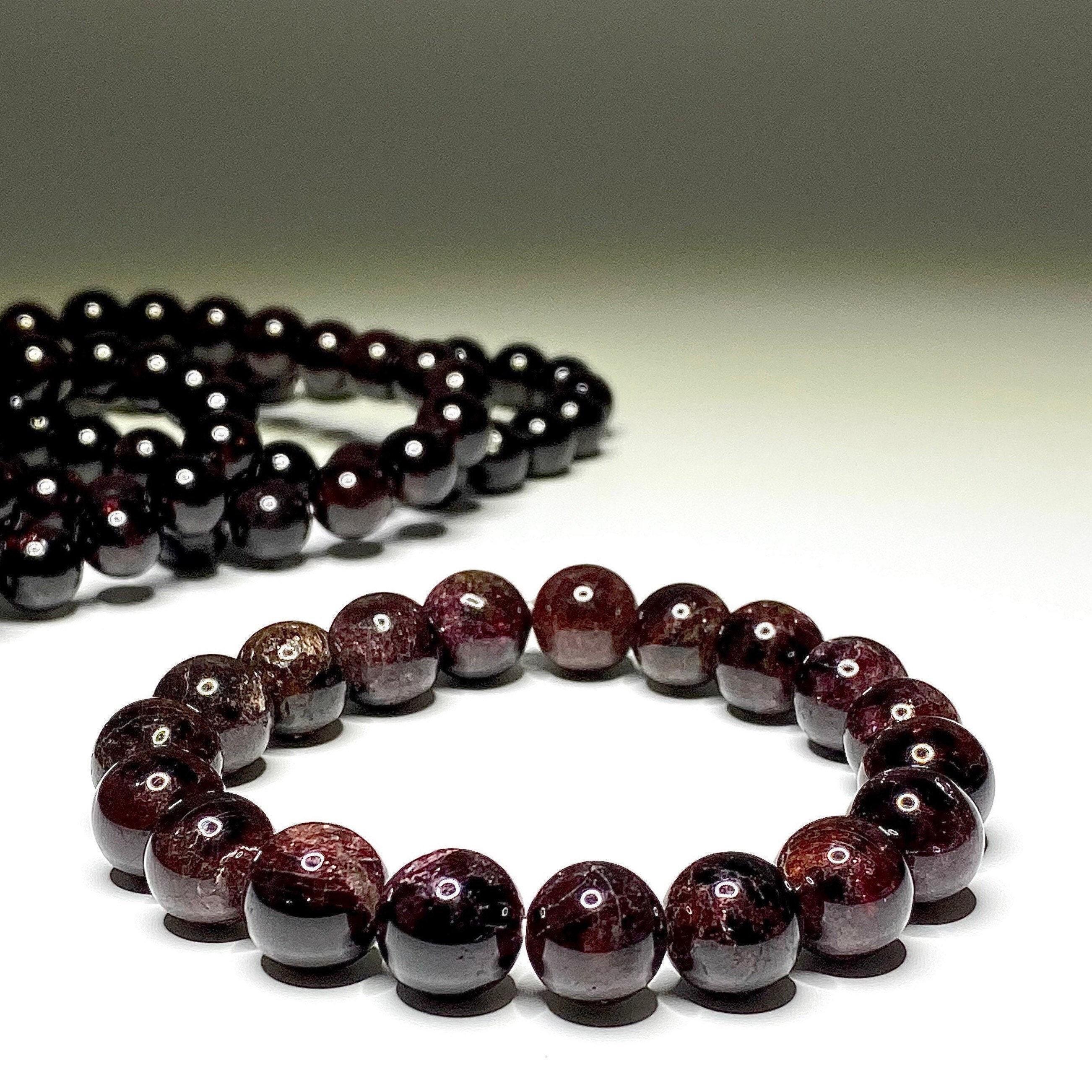 Garnet Crystal Bracelet: Handmade Gemstone Beaded Bracelet - #2