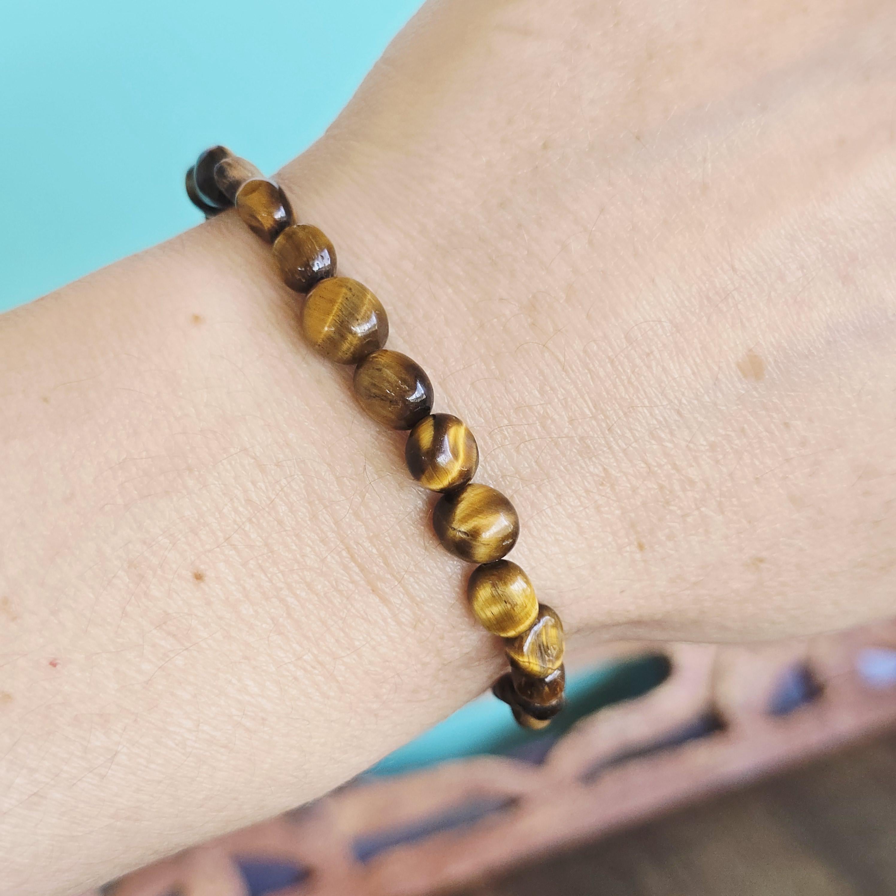 Tigers Eye Nugget Bead Bracelet