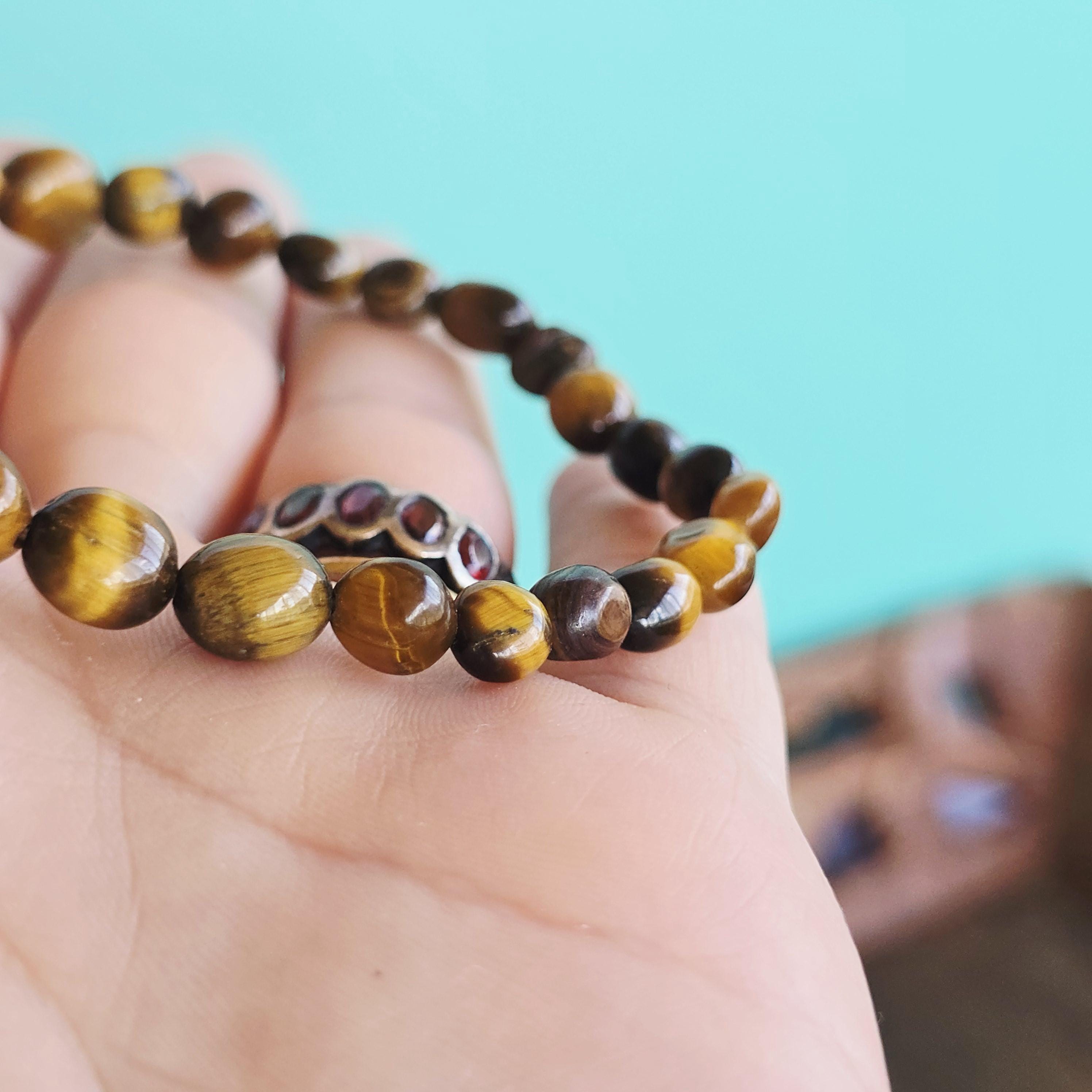 Tigers Eye Nugget Bead Bracelet
