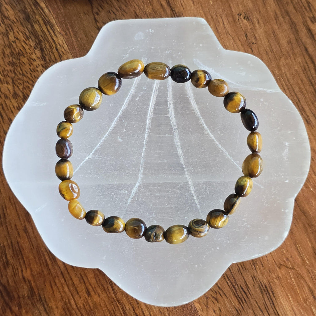 Tigers Eye Nugget Bead Bracelet